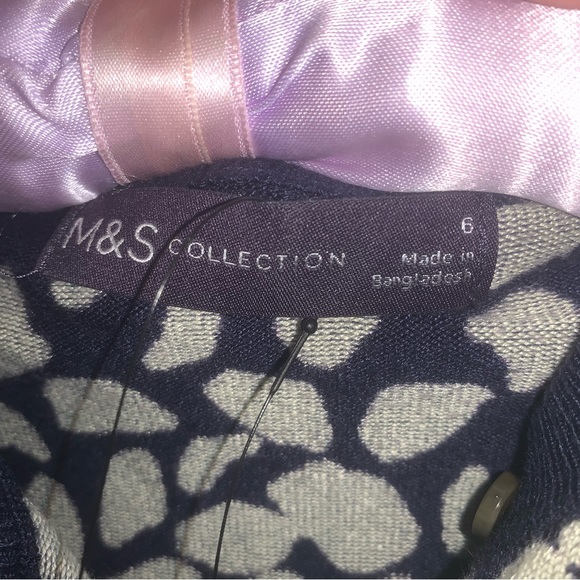NWT M&S COLLECTION Crew Neck Button Front Cardigan (UK6/EUR 34) - Picture 5 of 8
